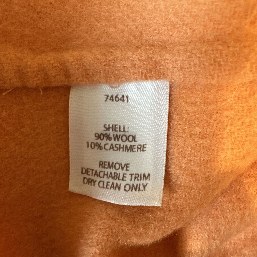 Tesori Womens Sweater Jacket Blazer Cardigan Size S Mellon Orange Wool Cashmere - Picture 7 of 7